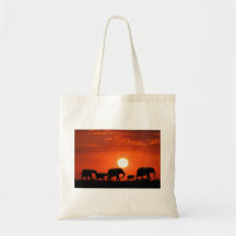 Elephant family tote bag