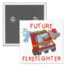 Elephant Future Firefighter Tshirts and Gifts Buttons