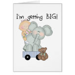 Elephant- Girl Getting Big Tshirts and Gifts Greeting Cards