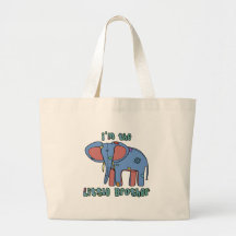 Elephant I'm the Little Brother  Bag