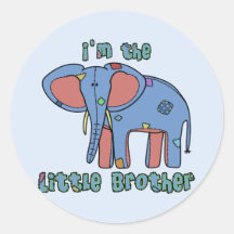 Elephant I'm the Little Brother Stickers