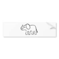 Elephant in Black and White Sketch