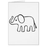 Elephant in Black and White Sketch Card
