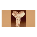 Elephant in brown photo cards
