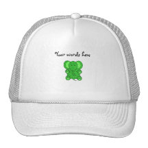 Elephant in light green glitter.png hat