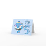 Elephant Karate 5th Birthday cards
