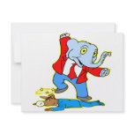 Elephant Kicking Donkey invitations