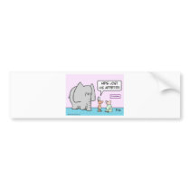 elephant lost appetite veterinarian bumper sticker