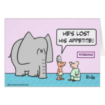 elephant lost appetite veterinarian greeting card