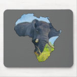 Elephant Map Mouse Pad