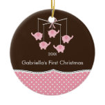 Elephant Mobile Baby's First Christmas Ornament