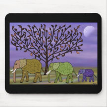 Elephant Moon Mouse Pad