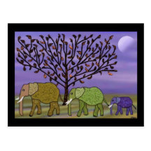 Elephant Moon Post Card