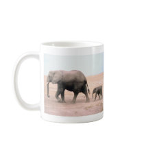 Elephant Mother and Calf Coffee Mug