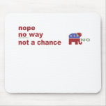 Elephant no way not a chance mouse pad