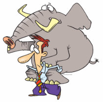 elephant on your back piggy back burden photo cutout