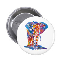 Elephant Pinback Button