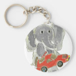 Elephant Racecar Key Chains
