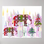 Elephant Show - Kids Happy Birthday Celebration Print