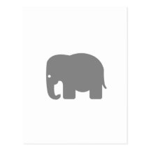 Elephant Silhouette Post Card