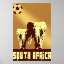 Elephant soccer Safari South Africa Sunset Ball posters