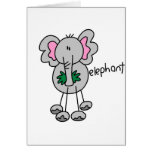 Elephant Stick Figure Card