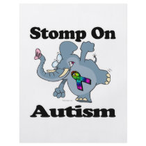 Elephant Stomp On Autism Awareness Design Flyer Design