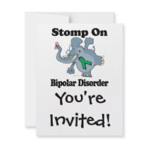 Elephant Stomp On Bipolar Disorder Custom Announcements