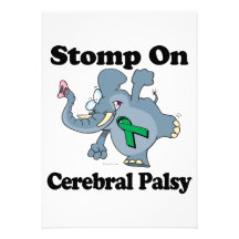 Elephant Stomp On Cerebral Palsy Custom Invite