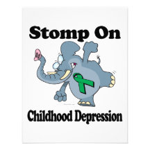 Elephant Stomp On Childhood Depression Custom Invites