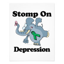 Elephant Stomp On Depression Invitations