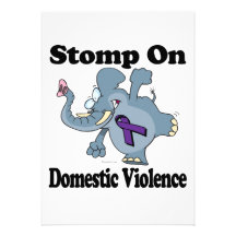 Elephant Stomp On Domestic Violence Invites