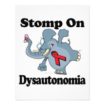 Elephant Stomp On Dysautonomia (red) Personalized Invite