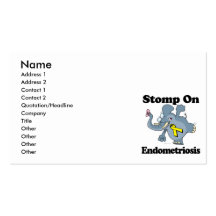 Elephant Stomp On Endometriosis Business Card Template