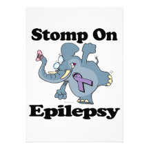 Elephant Stomp On Epilepsy Custom Invites