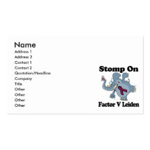 Elephant Stomp On Factor V Leiden Business Card Template