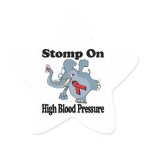Elephant Stomp On High Blood Pressure Star Sticker