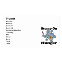 Elephant Stomp On Hunger Business Cards
