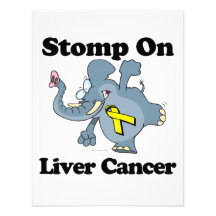 Elephant Stomp On Liver Cancer Custom Announcements