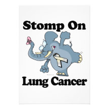 Elephant Stomp On Lung Cancer Personalized Invitation