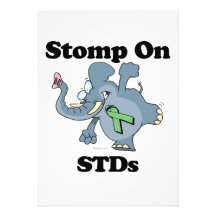 Elephant Stomp On STDs Custom Announcements