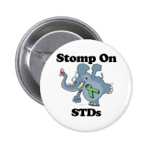 Elephant Stomp On STDs Pin
