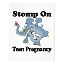 Elephant Stomp On Teen Pregnancy Invitation