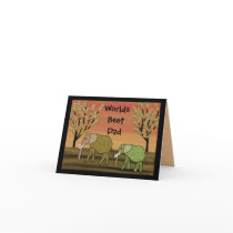 Elephant Sunset Best Dad Card