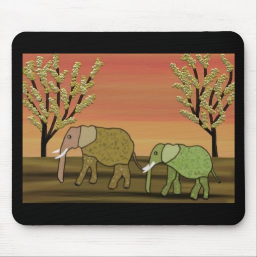 Elephant Sunset Mousepads