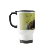 Elephant swimming (african elephant) travel mug