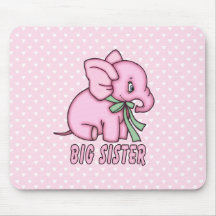 Elephant Toy Big Sister Mousepads