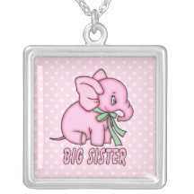 Elephant Toy Big Sister Necklaces