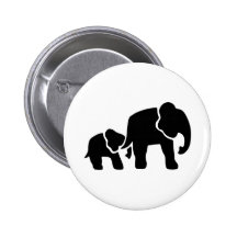 Elephant Vintage Wood Engraving Pins