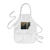 "Elephant" Wildlife Animal Watercolor Aprons